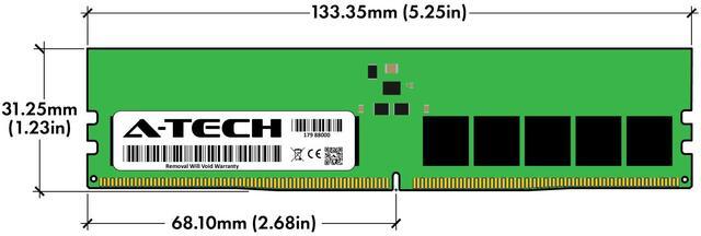 Alt view image 3 of 7 - A-Tech 64GB (2x32GB) 2Rx8 PC5-38400E DDR5 4800 MHz ECC UDIMM Unbuffered DIMM 288-Pin Dual Rank x8 Server & Workstation RAM Memory Upgrade Kit