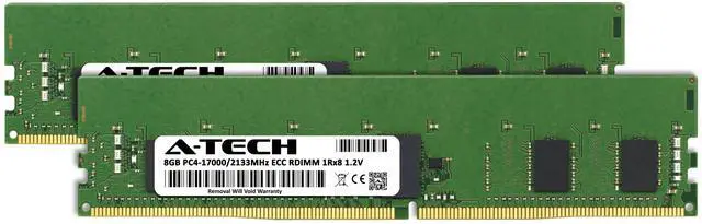 Alt view image 2 of 7 - A-Tech 16GB (2x8GB) 1Rx8 PC4-17000R DDR4 2133 MHz ECC RDIMM Registered DIMM 288-Pin Single Rank x8 Server & Workstation RAM Memory Upgrade Kit