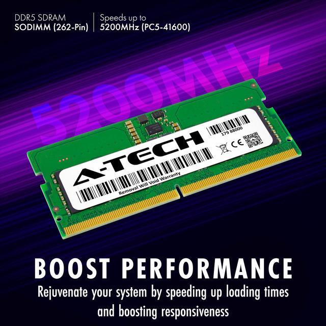Alt view image 4 of 7 - A-Tech 32GB (4x8GB) DDR5 5200MHz SODIMM PC5-41600 Non-ECC Unbuffered CL42 1.1V 262-Pin SO-DIMM Laptop, Notebook, All-in-One Computer RAM Memory Upgrade Kit