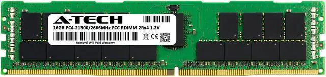 Alt view image 2 of 4 - A-Tech 16GB 2Rx4 PC4-21300 DDR4 2666 ECC REG RDIMM Registered DIMM 288-Pin Dual Rank x4 Server RAM Memory Module
