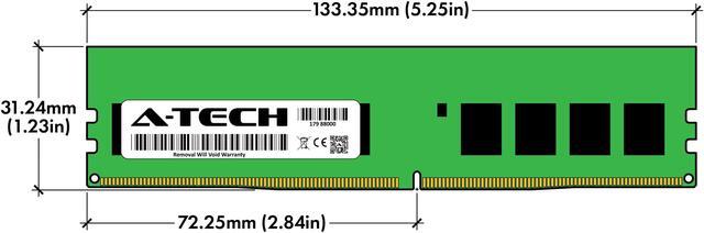 Alt view image 3 of 4 - A-Tech 16GB 2Rx8 PC4-17000 DDR4 2133 ECC UDIMM Unbuffered DIMM 288-Pin Dual Rank x8 Server RAM Memory Module