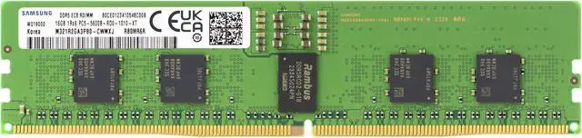 Main image of Samsung M321R2GA3PB0-CWM 16GB DDR5-5600 REG EC8 RDIMM PC5-44800R ECC Registered DIMM 288-Pin 1Rx8 1.1V Server Memory RAM Module