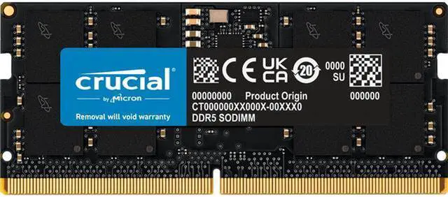 Main image of Crucial 16GB 262-Pin DDR5 SO-DIMM DDR5 5600 Laptop Memory Model CT16G56C46S5