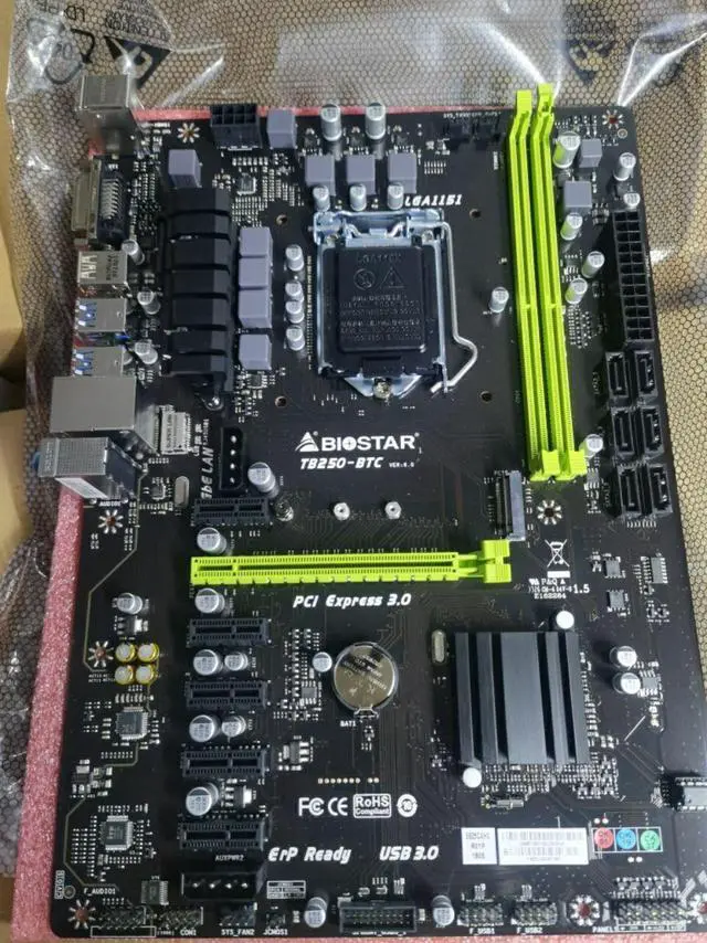 Alt view image 9 of 11 - BIOSTAR TB250-BTC LGA 1151 Intel B250 SATA 6Gb/s USB 3.0 ATX Motherboard for Cryptocurrency Mining (BTC)