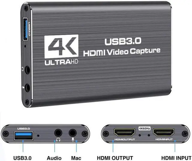 Alt view image 7 of 12 - DIGITNOW 4K Audio Video Capture Card, USB 3.0 HDMI Video Capture Device, Full HD 1080P for Game Recording, Live Streaming Broadcasting-Silver