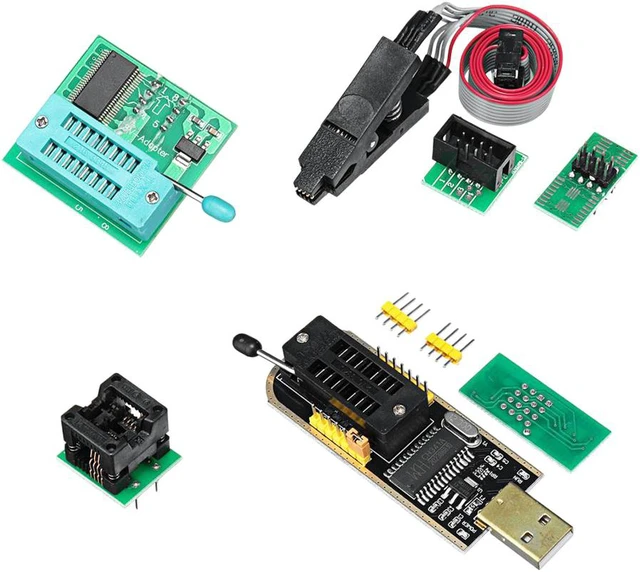 Alt view image 5 of 7 - For EEPROM BIOS Programmer CH341A + SOIC8 Clip + 1.8V Adapter+SOIC8 Adapter
