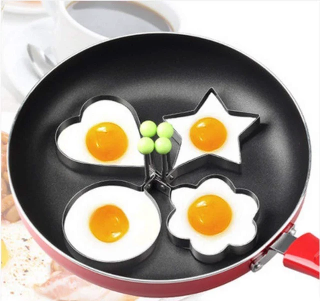 Alt view image 2 of 7 - 5Pcs Fried Egg Non Stick Stainless Steel Pancake Ring Mold Cooking Kitchen Tools