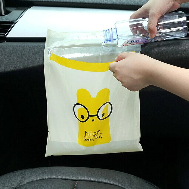 Alt view image 5 of 7 - 60PCS Easy Stick-On Disposable Car Trash Bag Vomit Bag Storage Self-adhesive