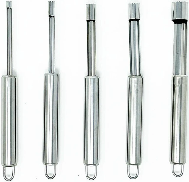 Main image of Set of 5 Corer and Pitter Stainless Steel Core Seed Remover Tool Easy Twist