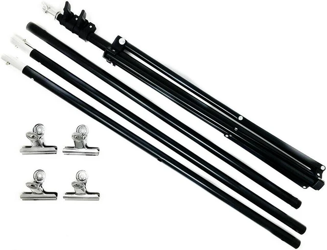 Alt view image 4 of 7 - 6.5x6.5feet/2x2m T-Shaped Photo Backdrop Background Stand with Four Clip Kit