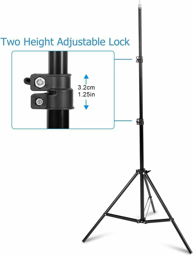 Alt view image 7 of 7 - 6.5x6.5feet/2x2m T-Shaped Photo Backdrop Background Stand with Four Clip Kit