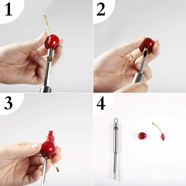 Alt view image 5 of 7 - Set of 5 Corer and Pitter Stainless Steel Core Seed Remover Tool Easy Twist