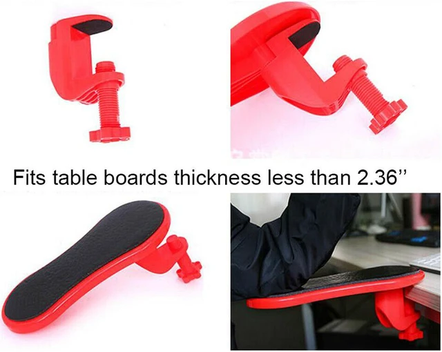 Alt view image 6 of 6 - Attachable Armrest Pad Desk Computer Table Arm Support Mouse Pads Arm Wrist