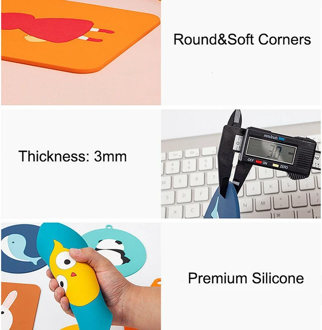 Alt view image 2 of 5 - Silicone Heat Resistant Placemat Plate Coaster Pad Cup Table Bowl Pot Mat