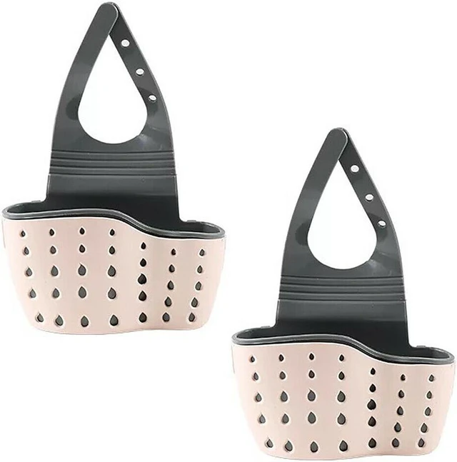 Main image of 2 Pack Kitchen Organizer Sink Faucet Caddy Basket Cleaning Sponge Holder Soap
