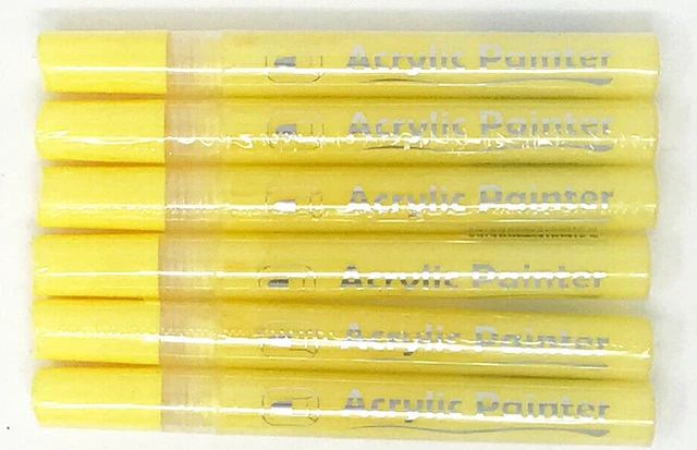 Alt view image 2 of 5 - Acrylic Paint Marker Pens Set Pebble, Rock & Stone painting,Scrapbooking,Fabric ( 6 Pack)