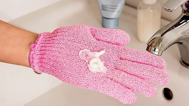 Alt view image 2 of 6 - Exfoliating Spa Bath Gloves Shower Soap Clean Hygiene( 6 Pairs)