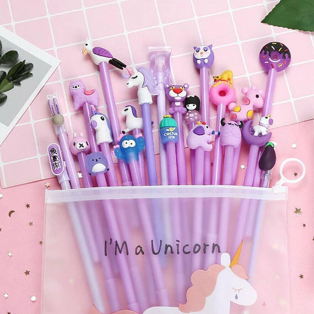 Main image of 20pcs/lot Cute Office School Accessories 0.5mm Pen Gel Pens + Organizer Bag