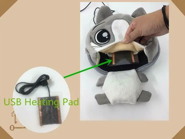 Alt view image 2 of 7 - USB Power Heating Heated Mouse Pad Hand Warmer 113 Degrees Fahrenheit Constant