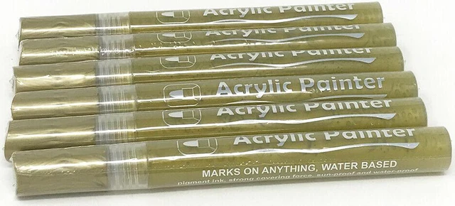 Main image of Acrylic Paint Marker Pens Set Pebble, Rock & Stone painting,Scrapbooking,Fabric ( 6 Pack)
