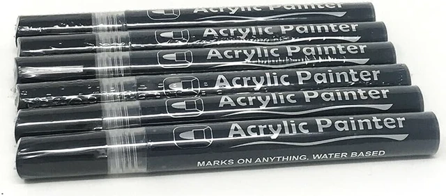 Main image of Acrylic Paint Marker Pens Set Pebble, Rock & Stone painting,Scrapbooking,Fabric ( 6 Pack)
