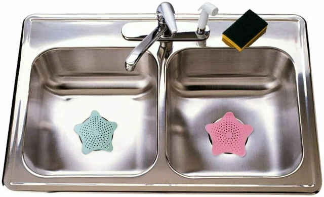 Alt view image 4 of 7 - 8 Pack Silicone Starfish Molded Drain Cover Sink Strainers Kitchen Bathroom