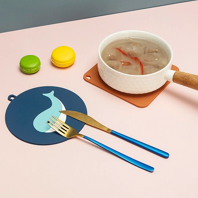 Alt view image 2 of 3 - Silicone Heat Resistant Placemat Plate Coaster Pad Cup Table Bowl Pot Mat