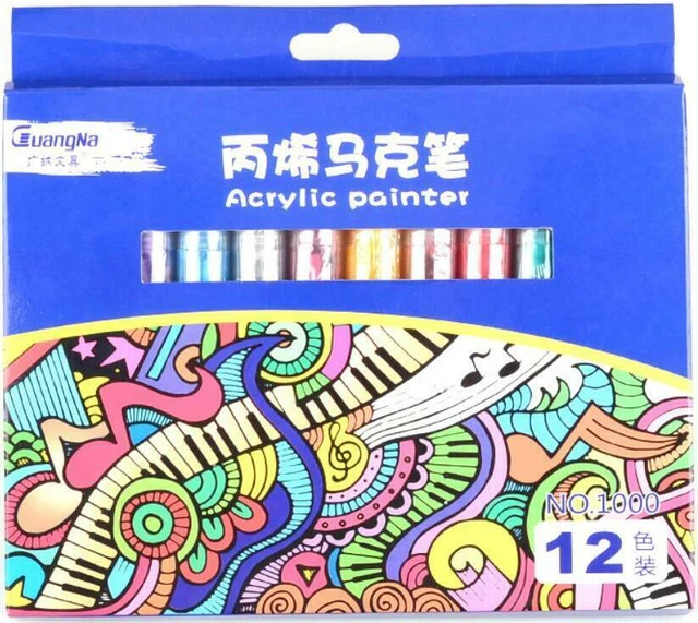 Alt view image 3 of 7 - Acrylic Paint Marker Pens Set Pebble, Rock & Stone painting,Scrapbooking,Fabric