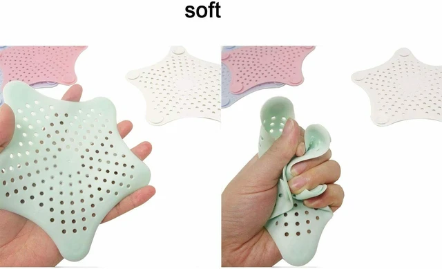 Alt view image 6 of 7 - 8 Pack Silicone Starfish Molded Drain Cover Sink Strainers Kitchen Bathroom