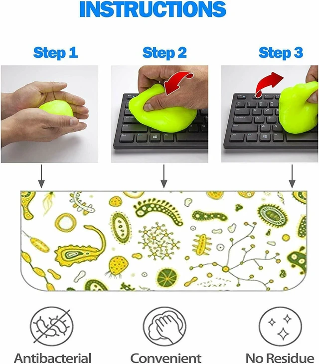 Alt view image 4 of 7 - 2 Pack Keyboard Cleaning Slimy Gel Universal Cleaner Quick Remove Dust Hair Germ