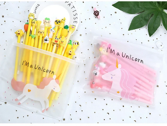 Alt view image 2 of 3 - 20pcs/lot Cute Office School Accessories 0.5mm Pen Gel Pens + Organizer Bag