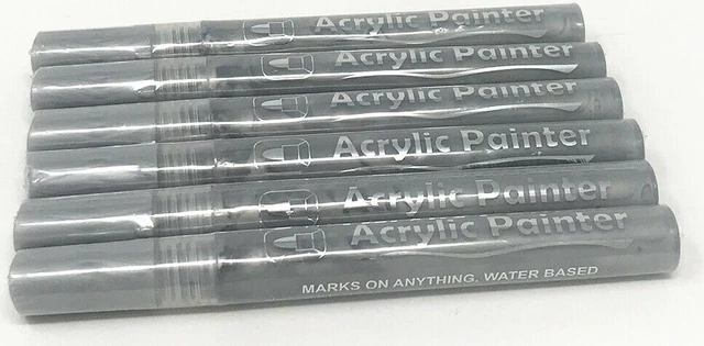 Main image of Acrylic Paint Marker Pens Set Pebble, Rock & Stone painting,Scrapbooking,Fabric ( 6 Pack)