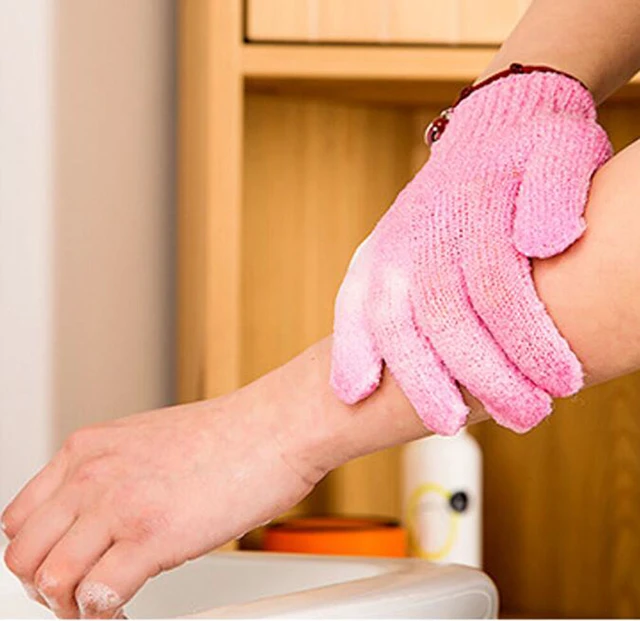 Alt view image 4 of 6 - Exfoliating Spa Bath Gloves Shower Soap Clean Hygiene( 6 Pairs)