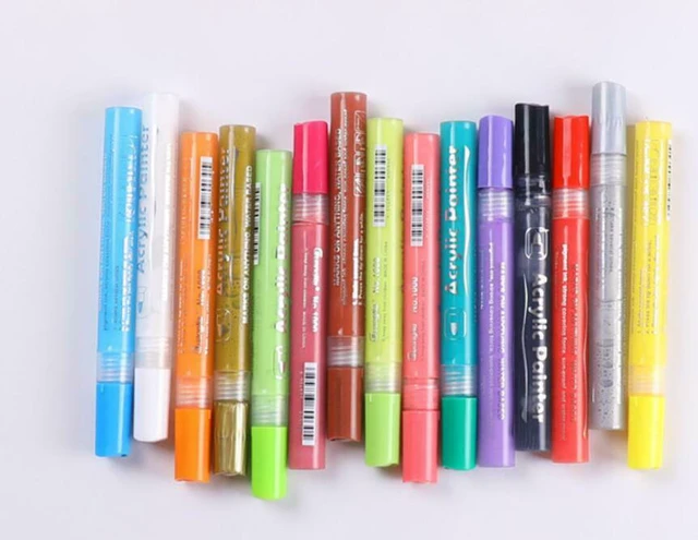 Main image of Acrylic Paint Marker Pens Set Pebble, Rock & Stone painting,Scrapbooking,Fabric