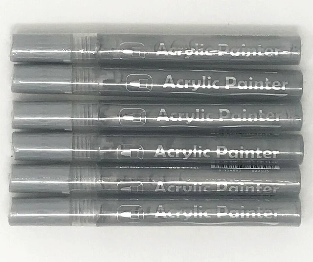 Alt view image 3 of 5 - Acrylic Paint Marker Pens Set Pebble, Rock & Stone painting,Scrapbooking,Fabric ( 6 Pack)