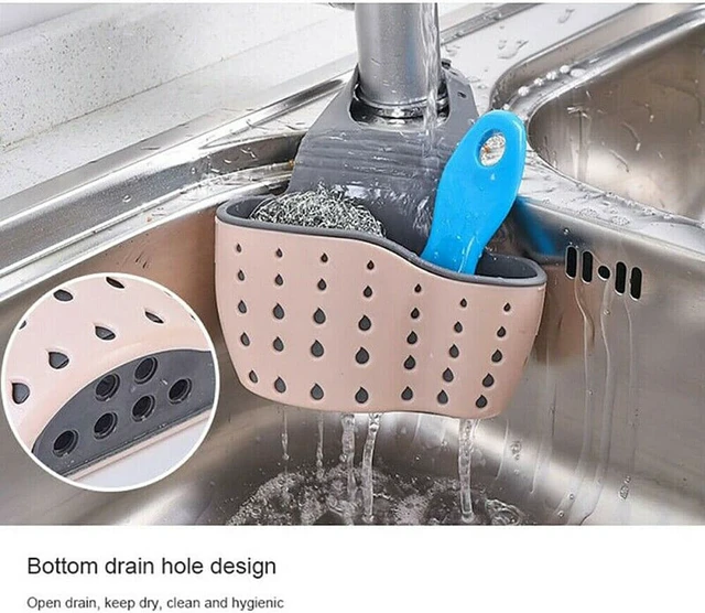 Alt view image 3 of 6 - 2 Pack Kitchen Organizer Sink Faucet Caddy Basket Cleaning Sponge Holder Soap
