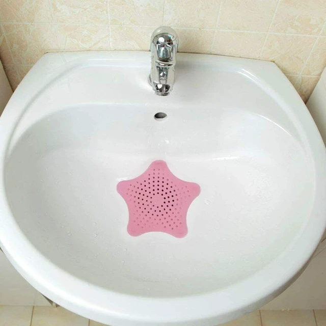 Alt view image 2 of 7 - 8 Pack Silicone Starfish Molded Drain Cover Sink Strainers Kitchen Bathroom