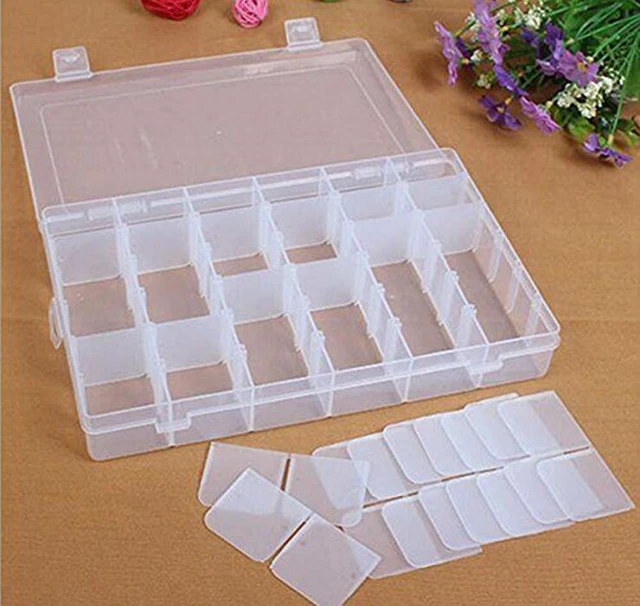 Alt view image 5 of 5 - 36 Grid Box Storage Organizer Case Display Collection w/ Adjustable Divider Big