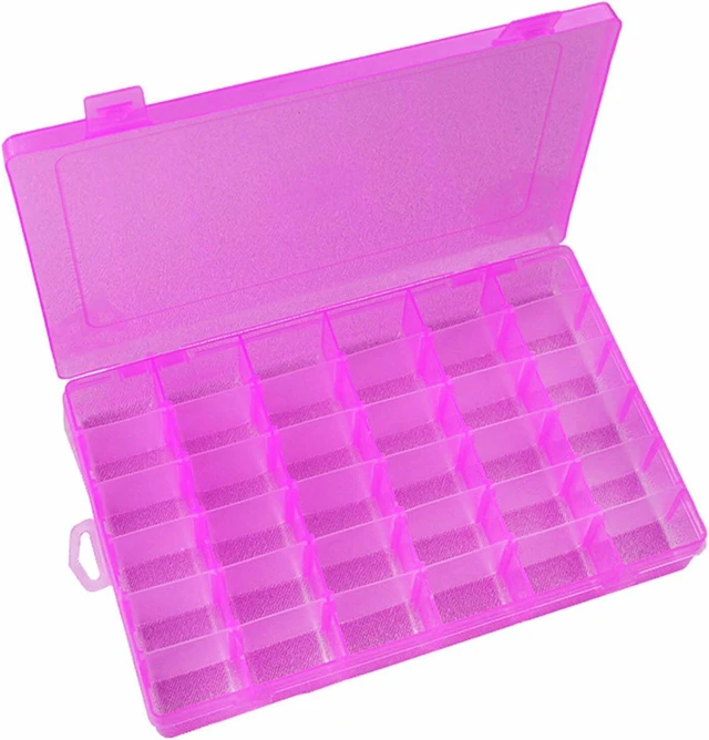 Alt view image 3 of 6 - 36 Grid Box Storage Organizer Case Display Collection w/ Adjustable Divider Big
