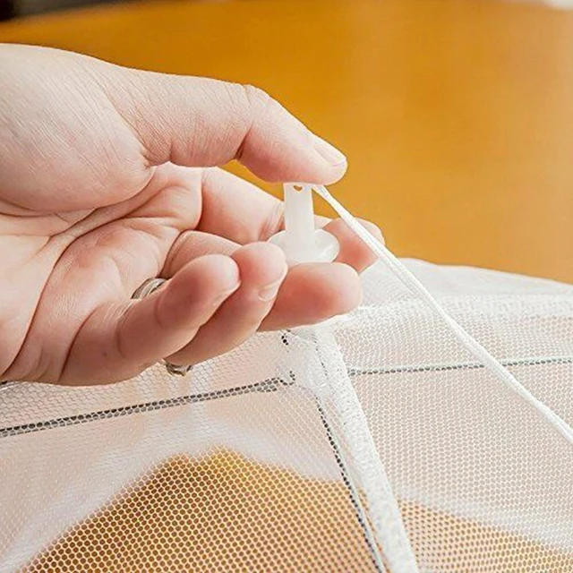 Alt view image 2 of 5 - Set of 4 Pop Up Mesh Screen Food Cover Tents White - Keep Out Flies, Bugs, Mosqu