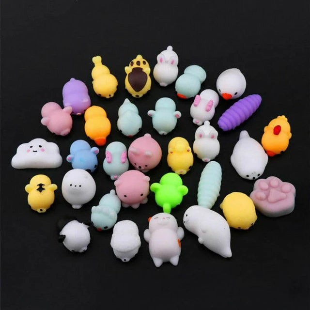 Alt view image 7 of 7 - 50 Squishy Lot Normal Rising Fidget Cute Animal Hand Toy