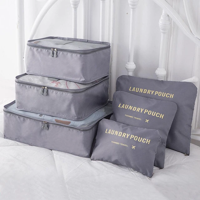 Main image of 9Pcs Waterproof Clothes Storage Bags Packing Cube Travel Luggage Organizer Pouch