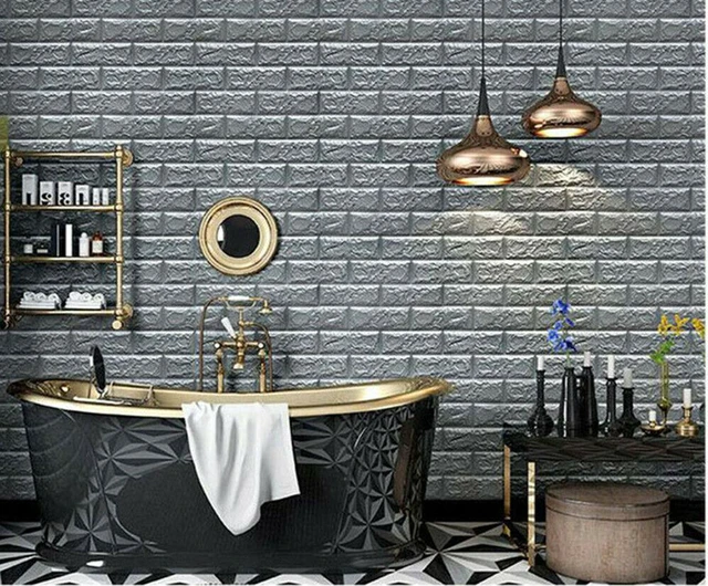 Alt view image 2 of 2 - Premium PE Foam 3D Self Adhesive DIY Large Panels Wall Stickers Embossed Brick