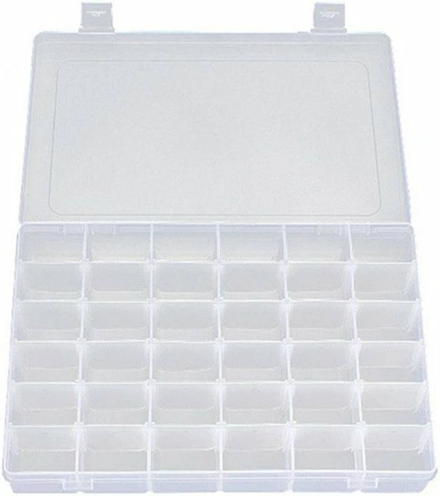 Main image of 36 Grid Box Storage Organizer Case Display Collection w/ Adjustable Divider Big