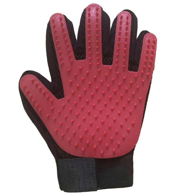 Alt view image 3 of 7 - Pet Dog Cat Deshedding Brush Grooming Glove Massage Hair Fur Removal(2 Pairs)