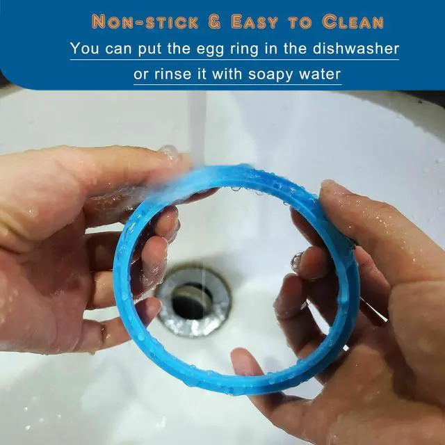 Alt view image 5 of 7 - 4PCS Silicone Egg Frying Mold Ring Pancake Silicone Non-stick Mould Tool Pan