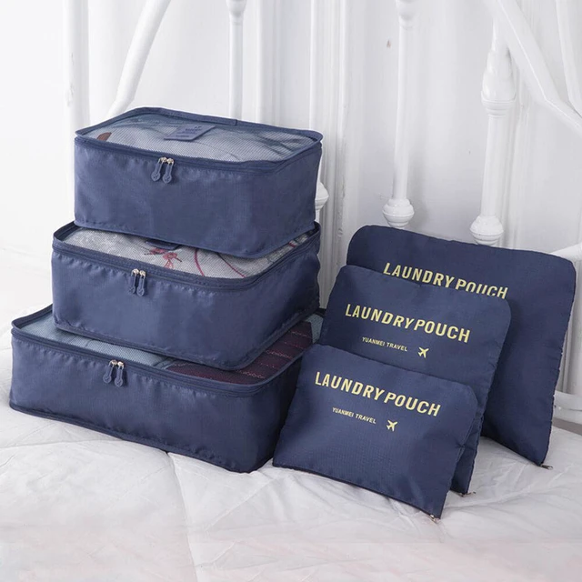 Main image of 9Pcs Waterproof Clothes Storage Bags Packing Cube Travel Luggage Organizer Pouch