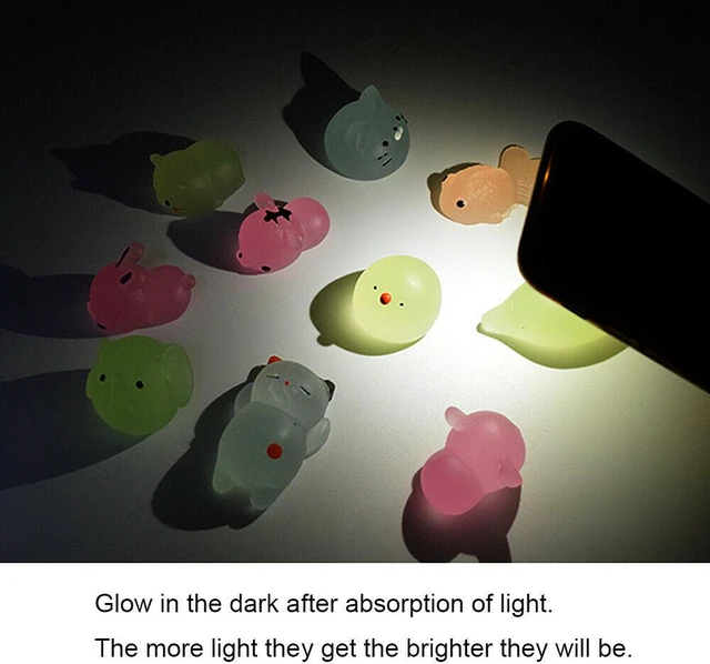 Alt view image 2 of 7 - 50 Squishy Lot Glow-in-the-dark Rising Fidget Cute Animal Hand Toy