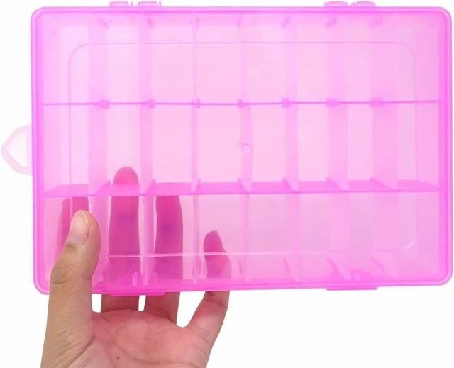 Alt view image 2 of 6 - 2 Pack 24 Grids Plastic Storage Box Jewelry Earring Tool Containers Organizer