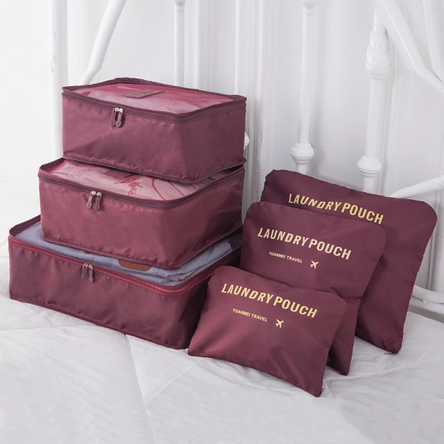 Main image of 9Pcs Waterproof Clothes Storage Bags Packing Cube Travel Luggage Organizer Pouch